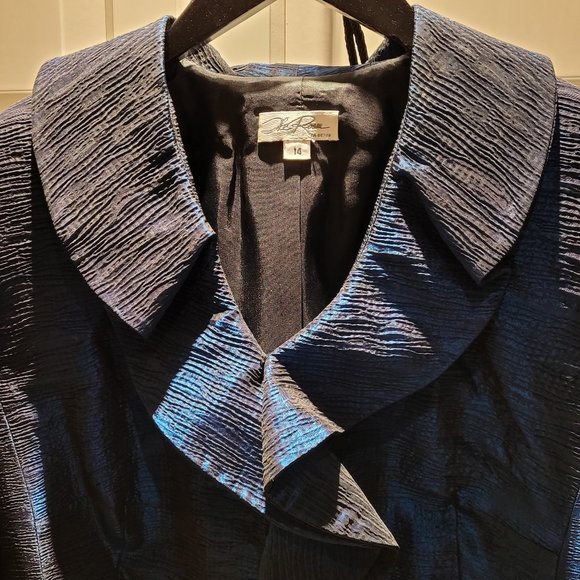 The Room Vintage 90s Eveningwear Top, Iridescent Blue - Picture 2 of 8